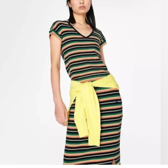 NWT Sweaty Betty Striped Resort Knitted Top Midi Skirt Set - Picture 3 of 12